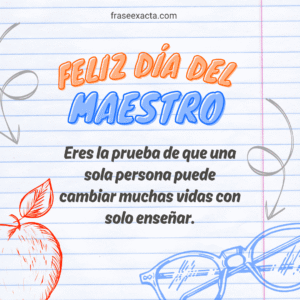 feliz día del maestro